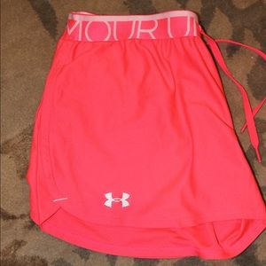 bright pink under armour shorts!!!